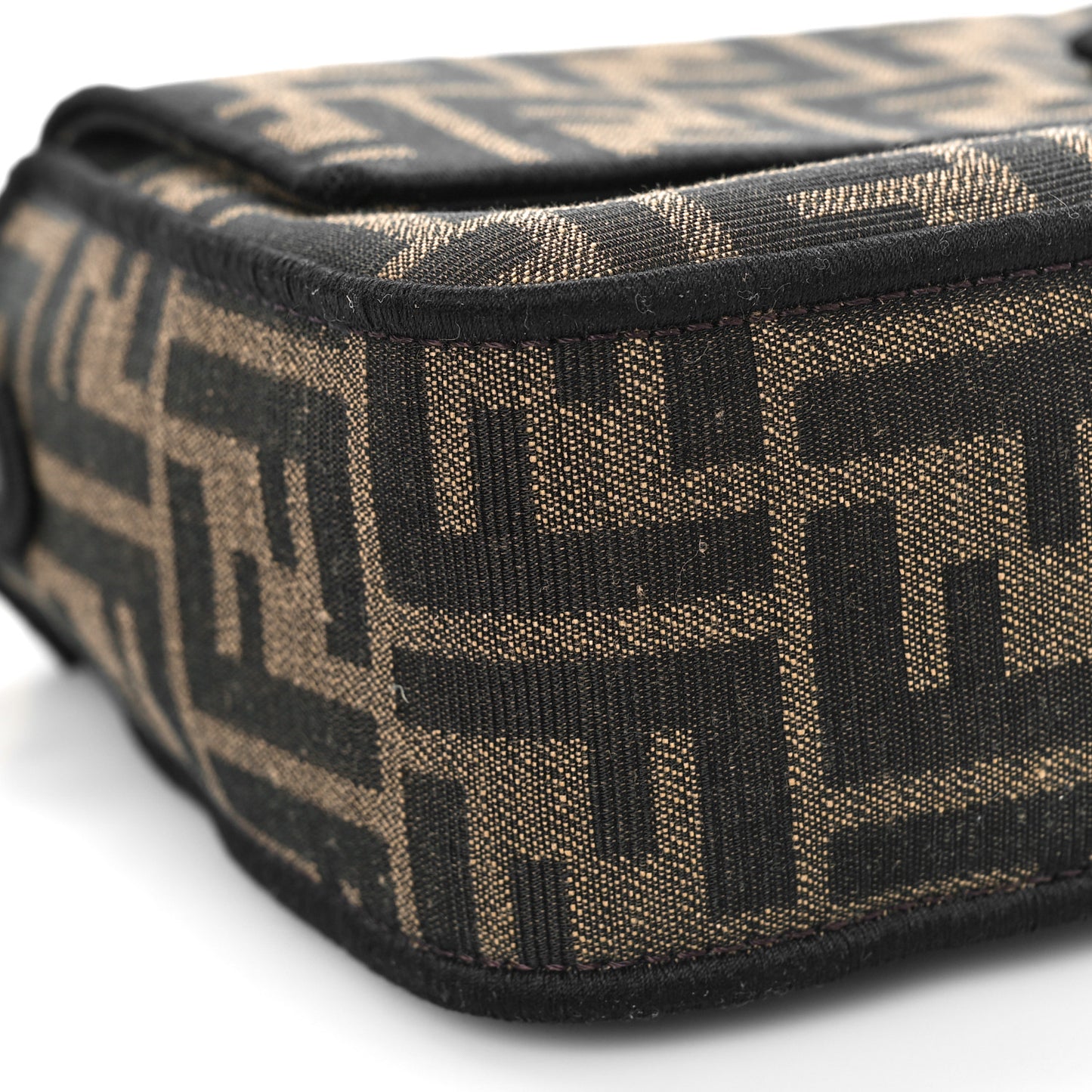 Fabric Jacquard FF 1974 Medium Baguette Tobacco Moro Black