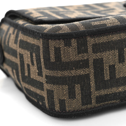 Fendi Fabric Jacquard FF 1974 Medium Baguette Tobacco Moro Black 7 of 9