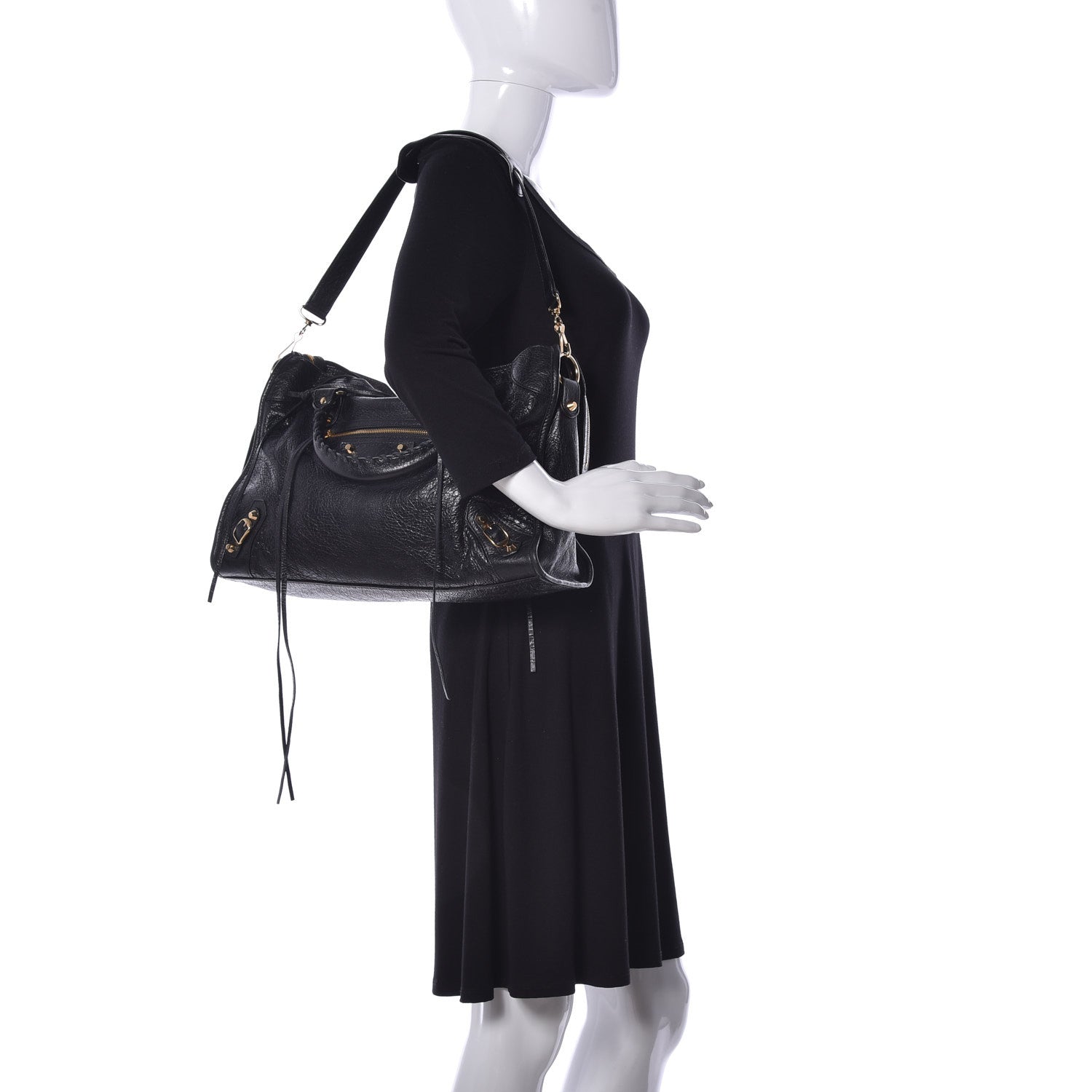 Balenciaga Agneau Classic Gold Hardware City Black 2 of 9