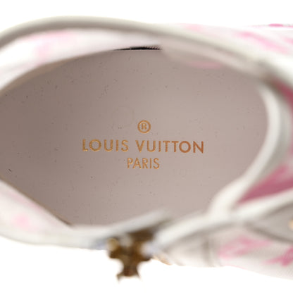 Louis Vuitton Technical Fabric Calfskin Monogram Printed Stellar Sneaker Boots 40 Pink 7 of 9