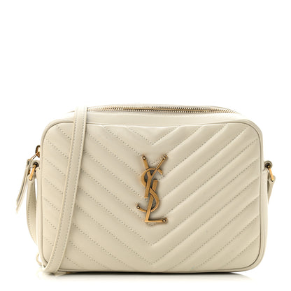 Saint Laurent Calfskin Matelasse Monogram Lou Camera Bag Crema Soft 3 of 13