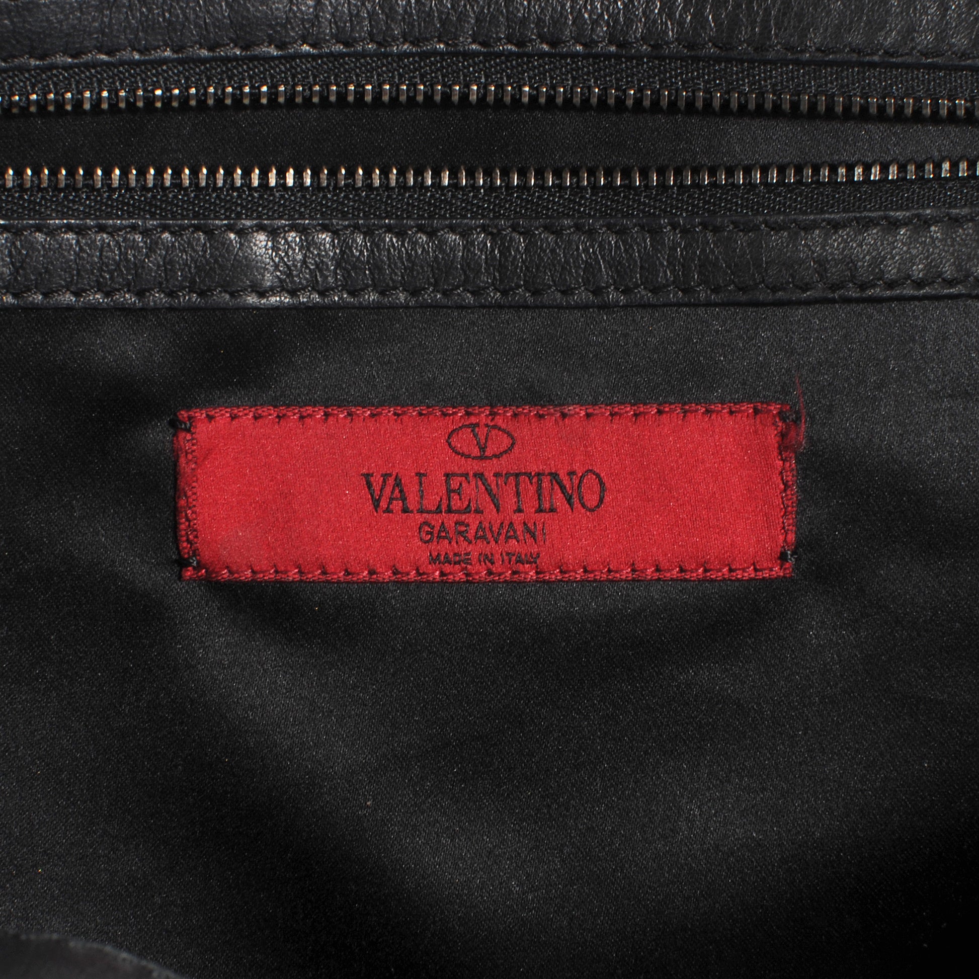 Valentino Garavani Nappa Leather Ruffled Hobo Black 7 of 9