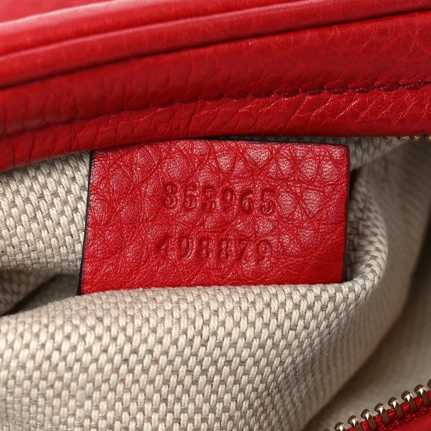 Pebbled Calfskin Mini Soho Chain Bag Tabasco Red