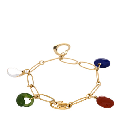 Tiffany 18K Yellow Gold Elsa Peretti Five Stone Charm Bracelet 2 of 3