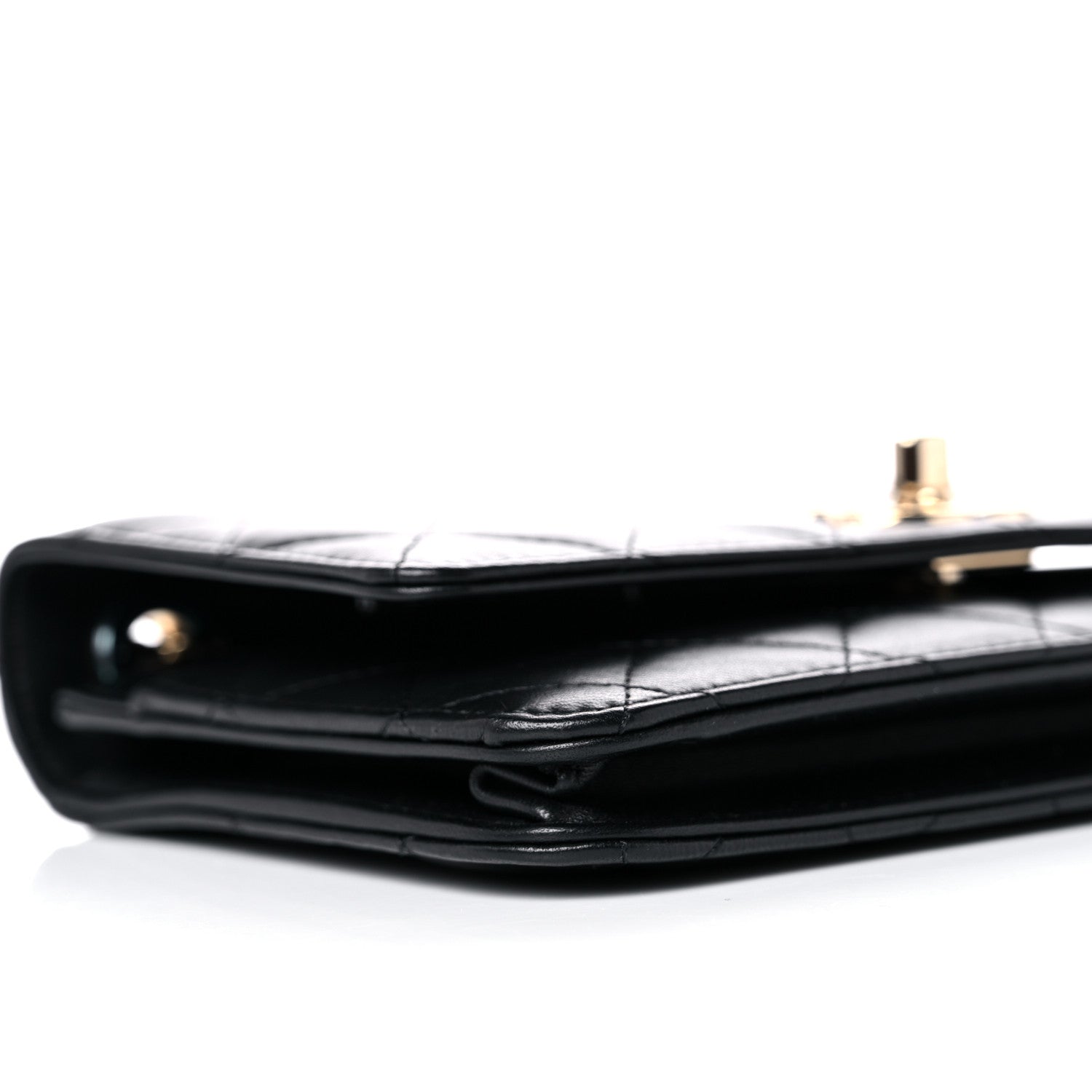 Chanel Lambskin Quilted Trendy CC Wallet On Chain WOC Black 9 of 13