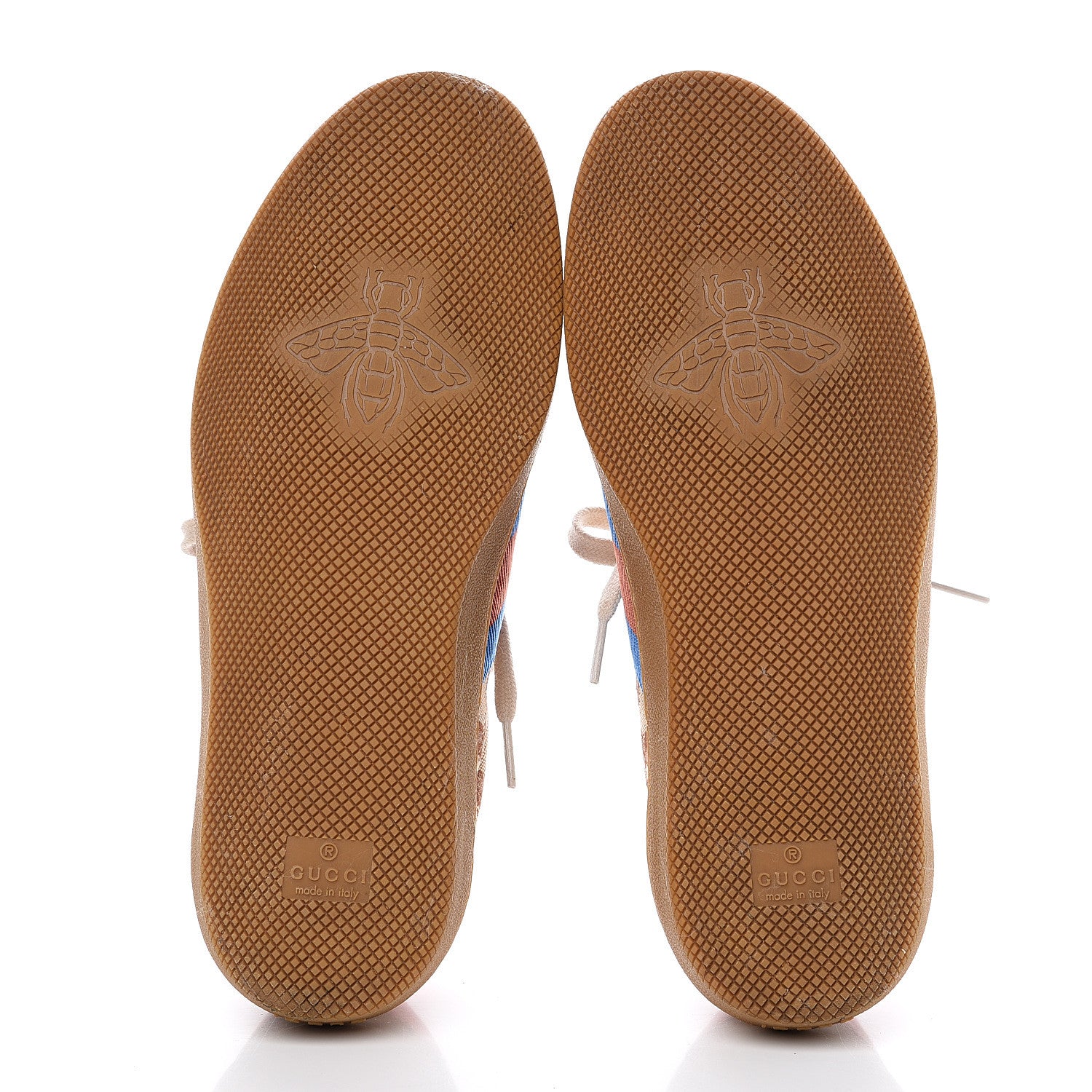 Gucci GG Monogram Suede Web Mens G74 Sneakers 5 Beige Ruggine Cuir 5 of 9