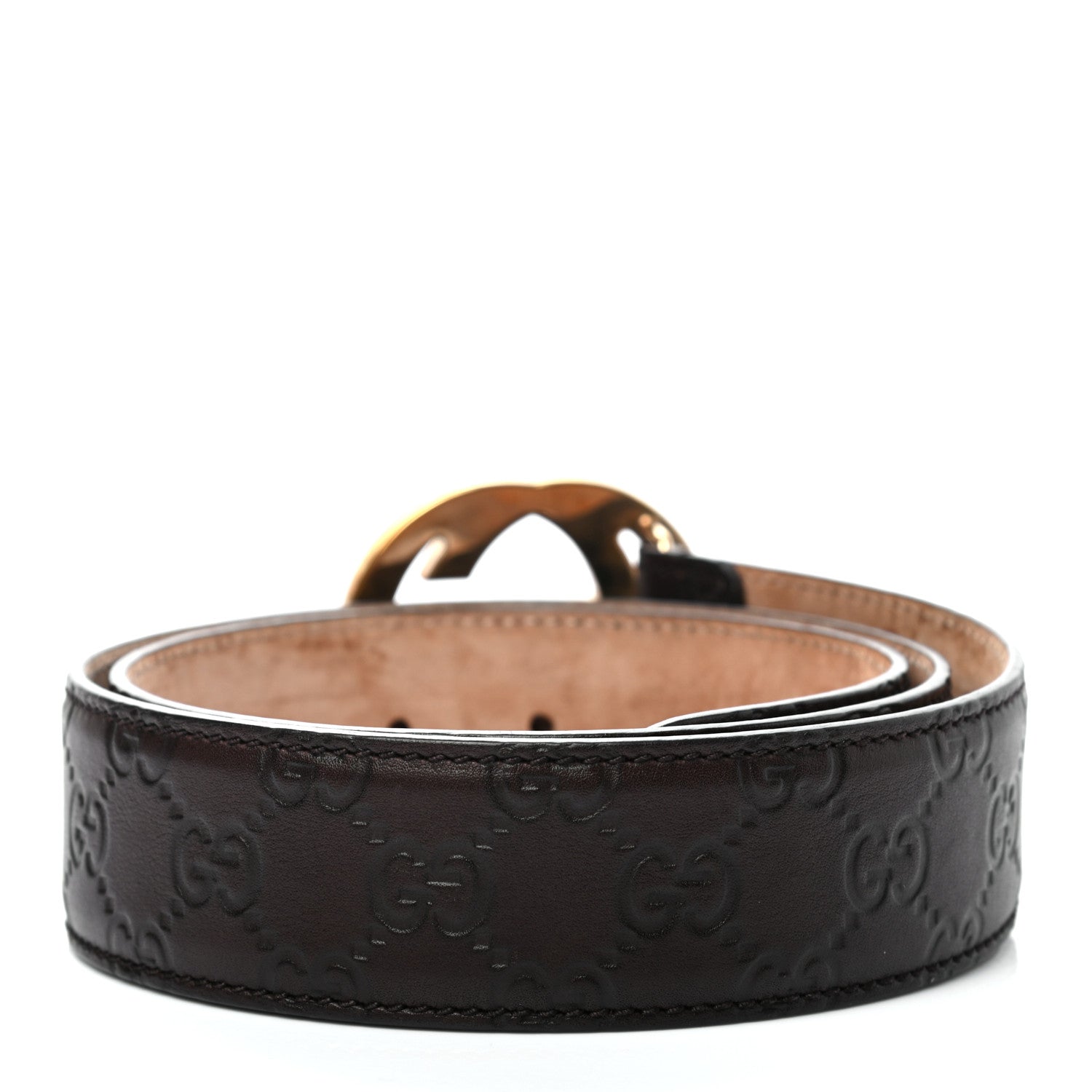 Gucci Guccissima Signature Interlocking G 40mm Belt 90 36 Chocolate 2 of 6