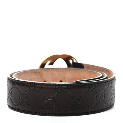 Gucci Guccissima Signature Interlocking G 40mm Belt 90 36 Chocolate 2 of 6
