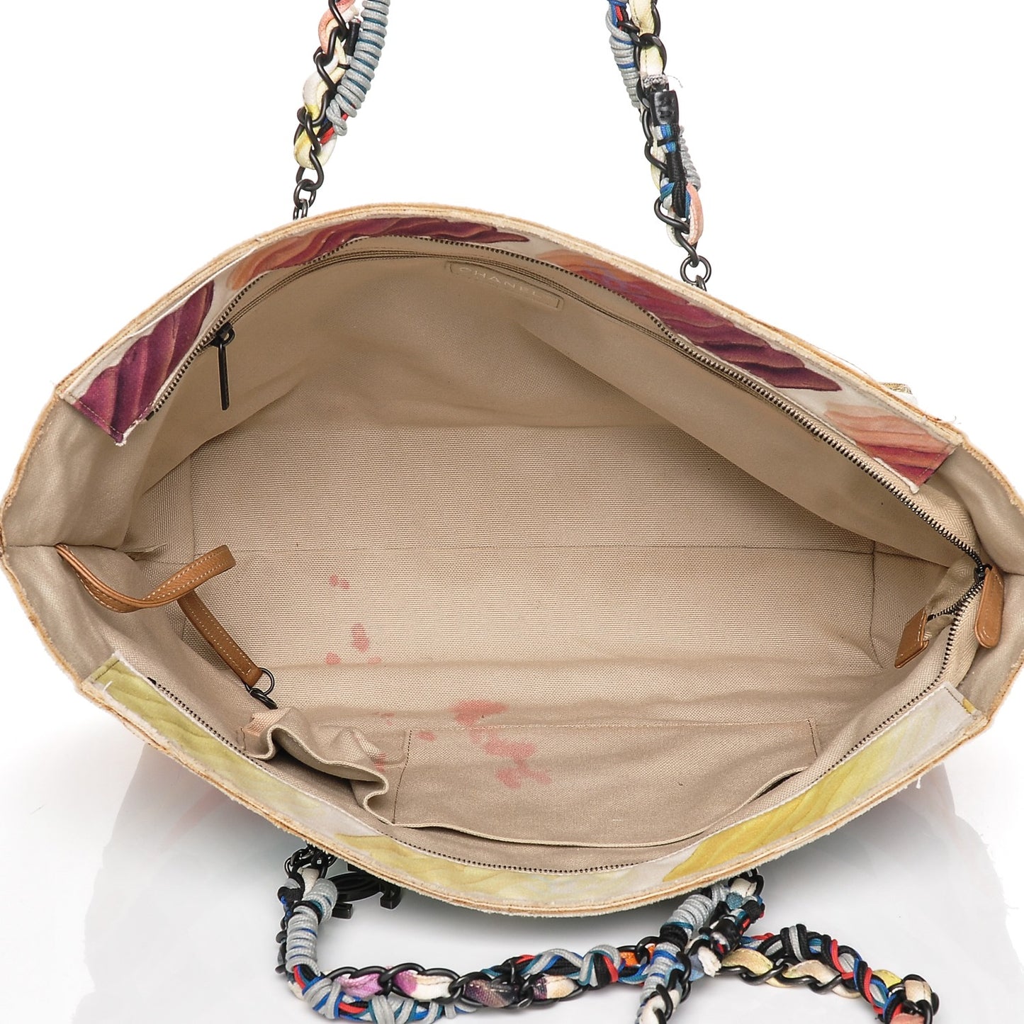 Canvas Colorama Large Zip Shopping Tote Multicolor