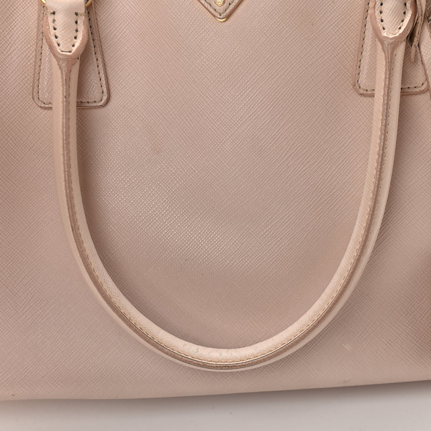 Saffiano Lux Small Double Zip Tote Cammeo