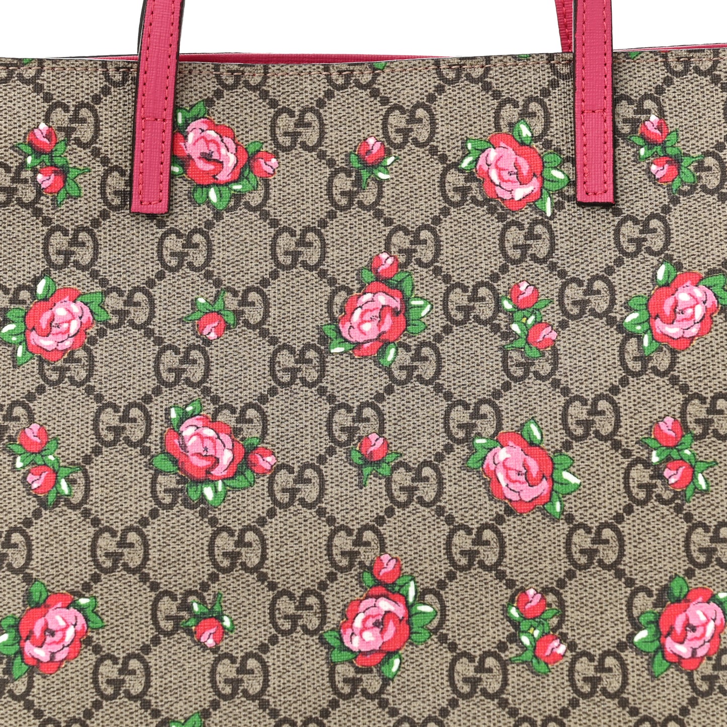 GG Supreme Monogram Kids Rosebud Tote Pink