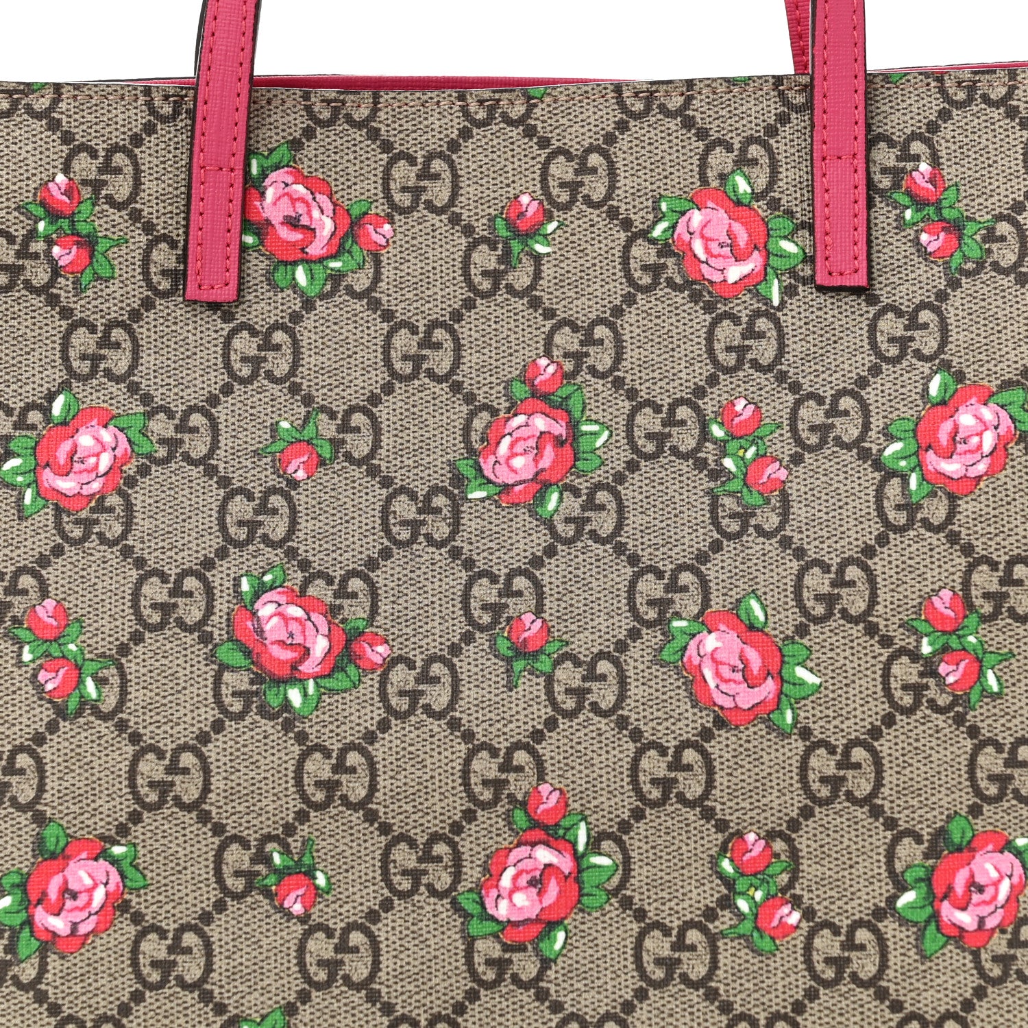 Gucci GG Supreme Monogram Kids Rosebud Tote Pink 8 of 10