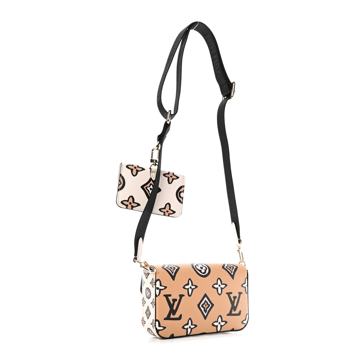 Louis Vuitton Monogram Wild At Heart Felicie Strap & Go Arizona Creme 2 of 4