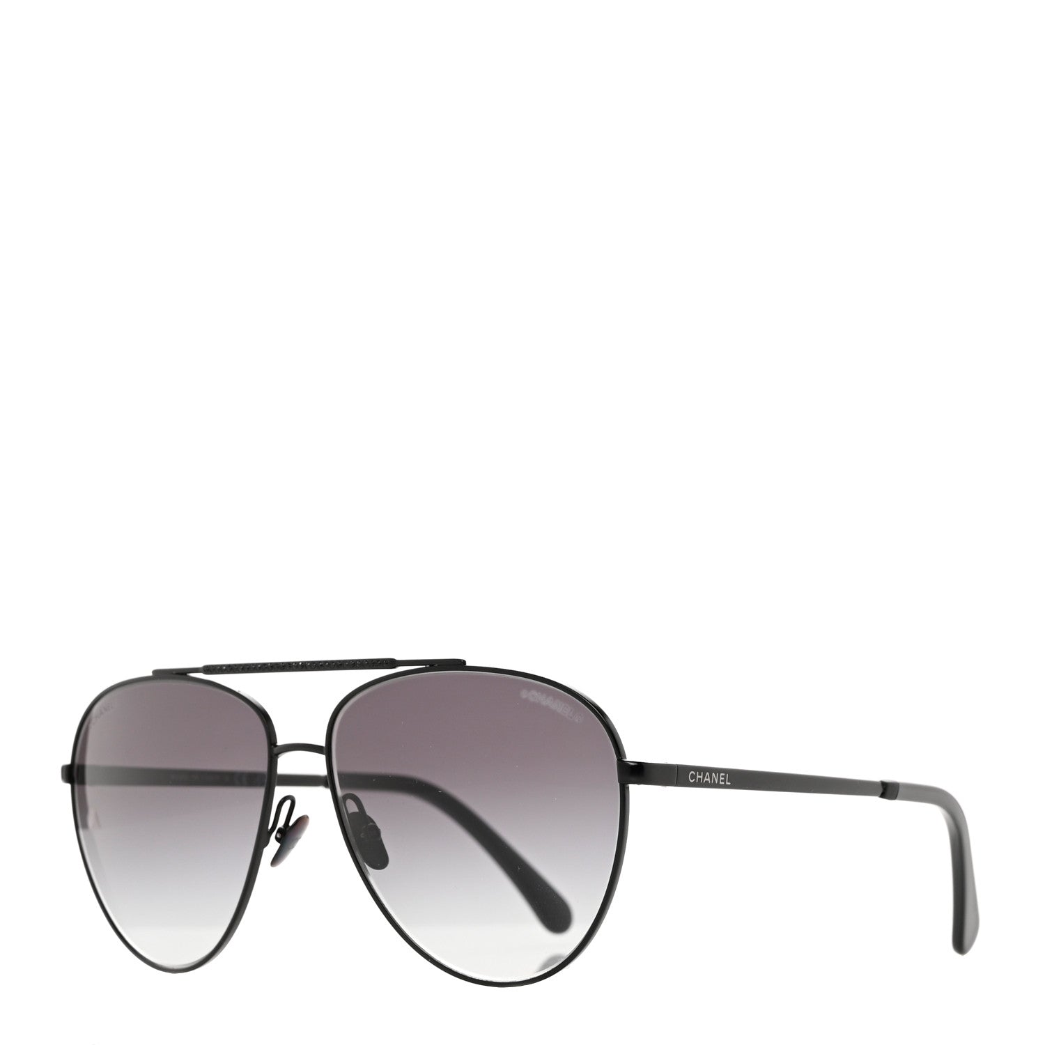 Chanel Metal Aviator Sunglasses 4279-B Black 1 of 7