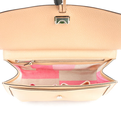 Gucci Cellarius Calfskin Medium Bamboo Daily Flap Shoulder Bag Camelia 6 of 7