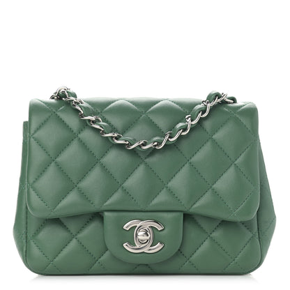 Chanel Lambskin Quilted Mini Square Flap Green 1 of 10