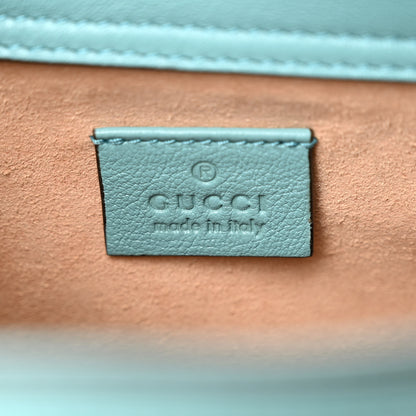 Gucci Wonka Grain Calfskin Mini Diana Tote Bag Dusty Azure Orange Fluo 6 of 10