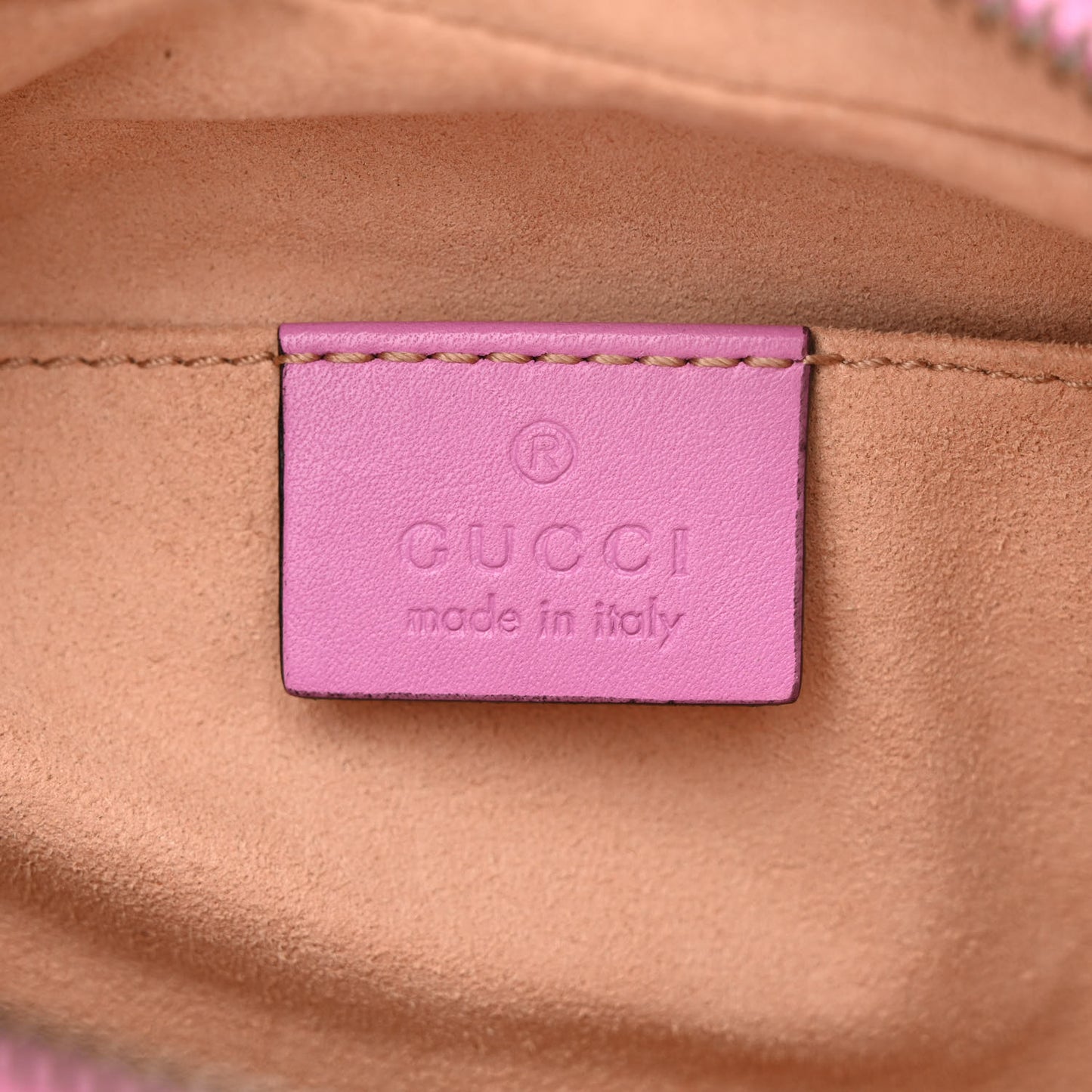 Calfskin Matelasse Mini GG Marmont Chain Shoulder Bag Candy Mousse