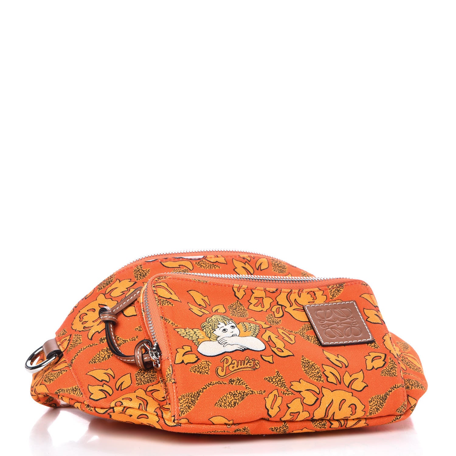 Loewe Canvas Ibiza Print Paulas Bum Bag Orange 4 of 6