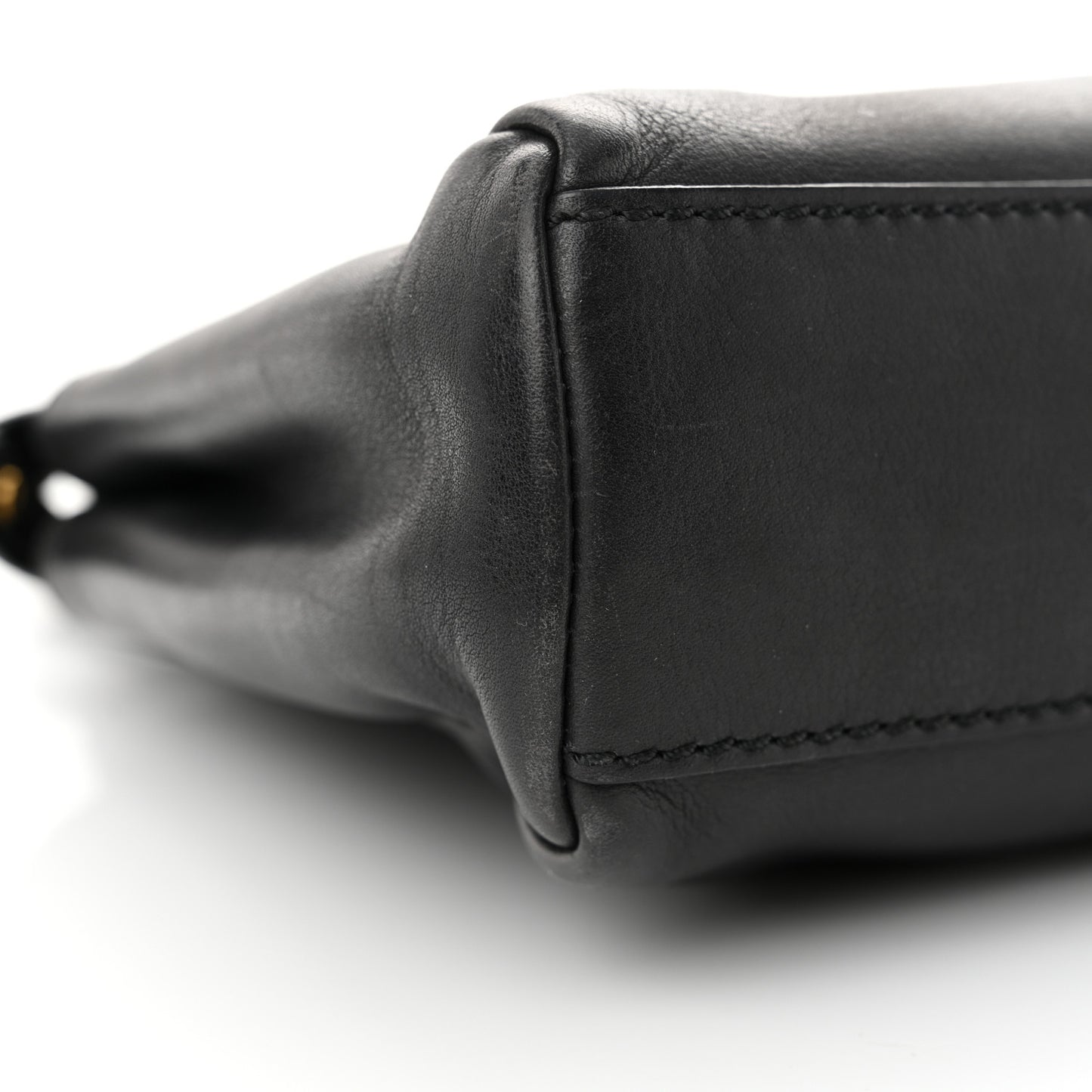 Vitello Saddle Mini Peekaboo Iconic Satchel Black