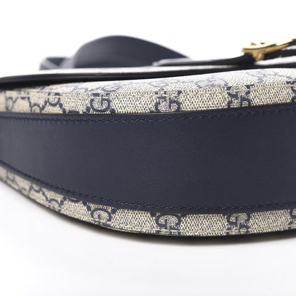 Gucci GG Supreme Monogram Small Messenger Shoulder Bag Beige Blue Navy 9 of 13