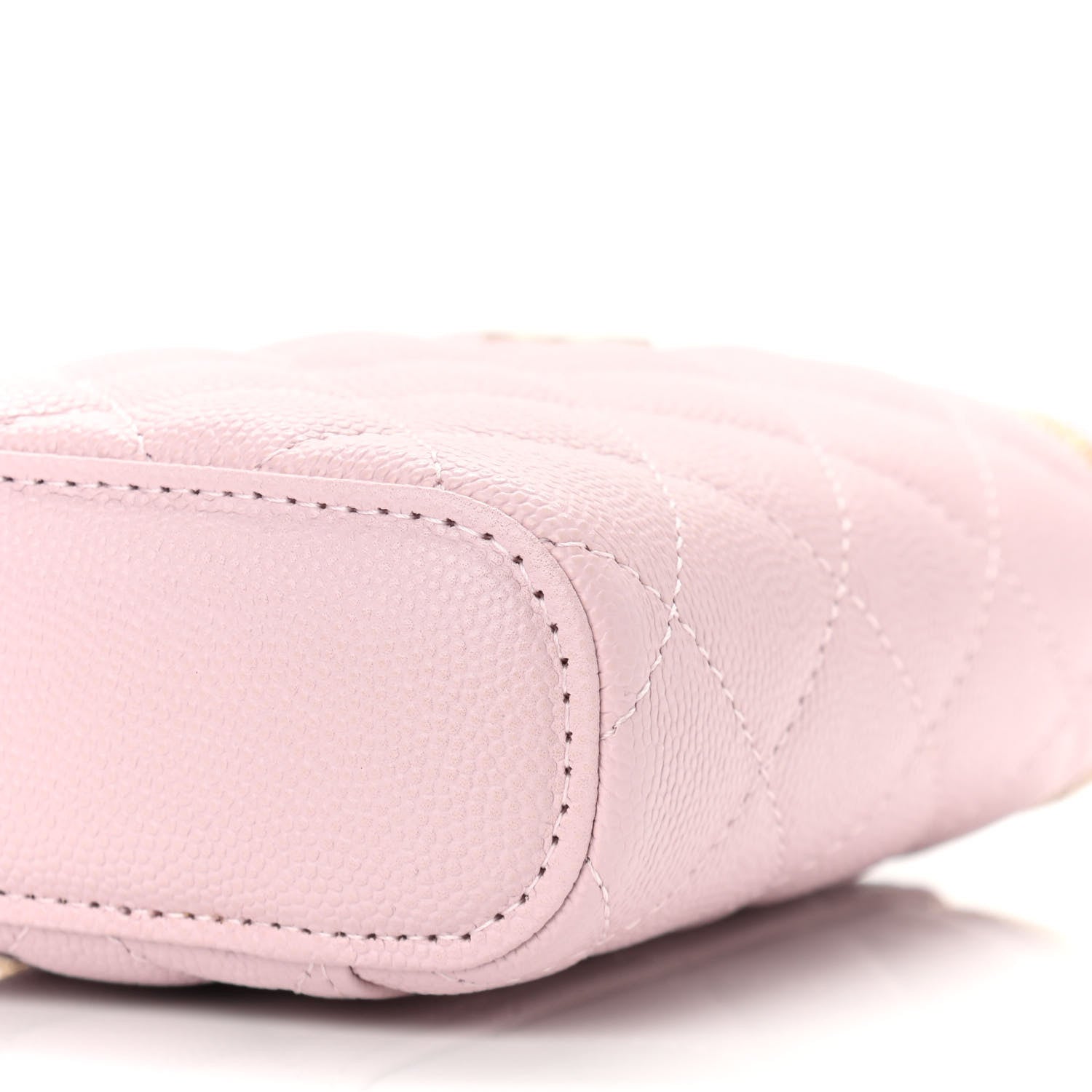 Chanel Caviar Quilted Small Vertical Coco Beauty Vanity Case With Chain Light Pink 10 of 11
