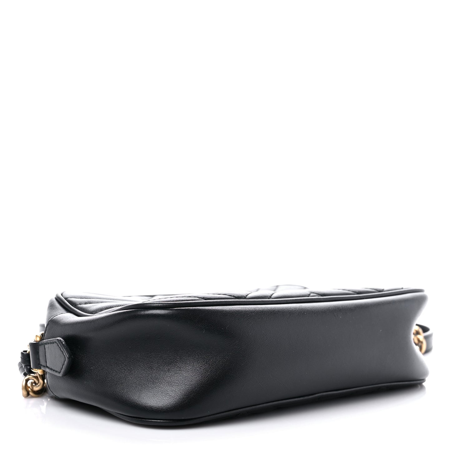 Calfskin Matelasse Small GG Marmont Chain Shoulder Bag Black