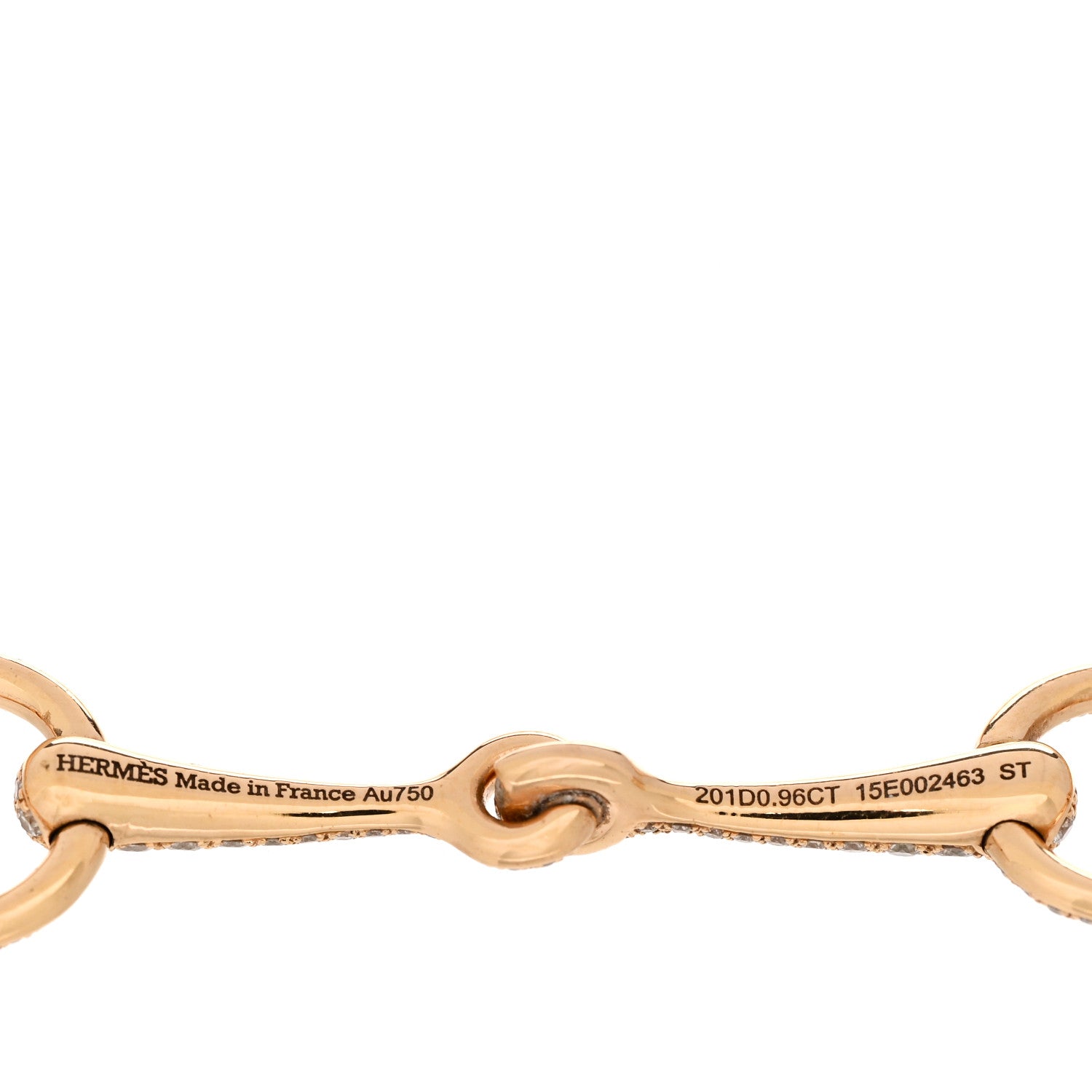 Hermes 18K Rose Gold Diamond TPM Filet d'Or Pave Bracelet ST 3 of 3