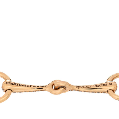 Hermes 18K Rose Gold Diamond TPM Filet d'Or Pave Bracelet ST 3 of 3