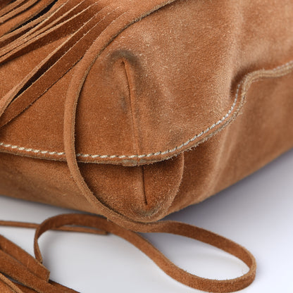 Miu Miu Suede Fringe Flap Crossbody Bag Brown 9 of 10