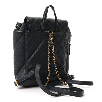 Chanel Caviar Quilted Small Filigree Backpack Navy 2 of 9