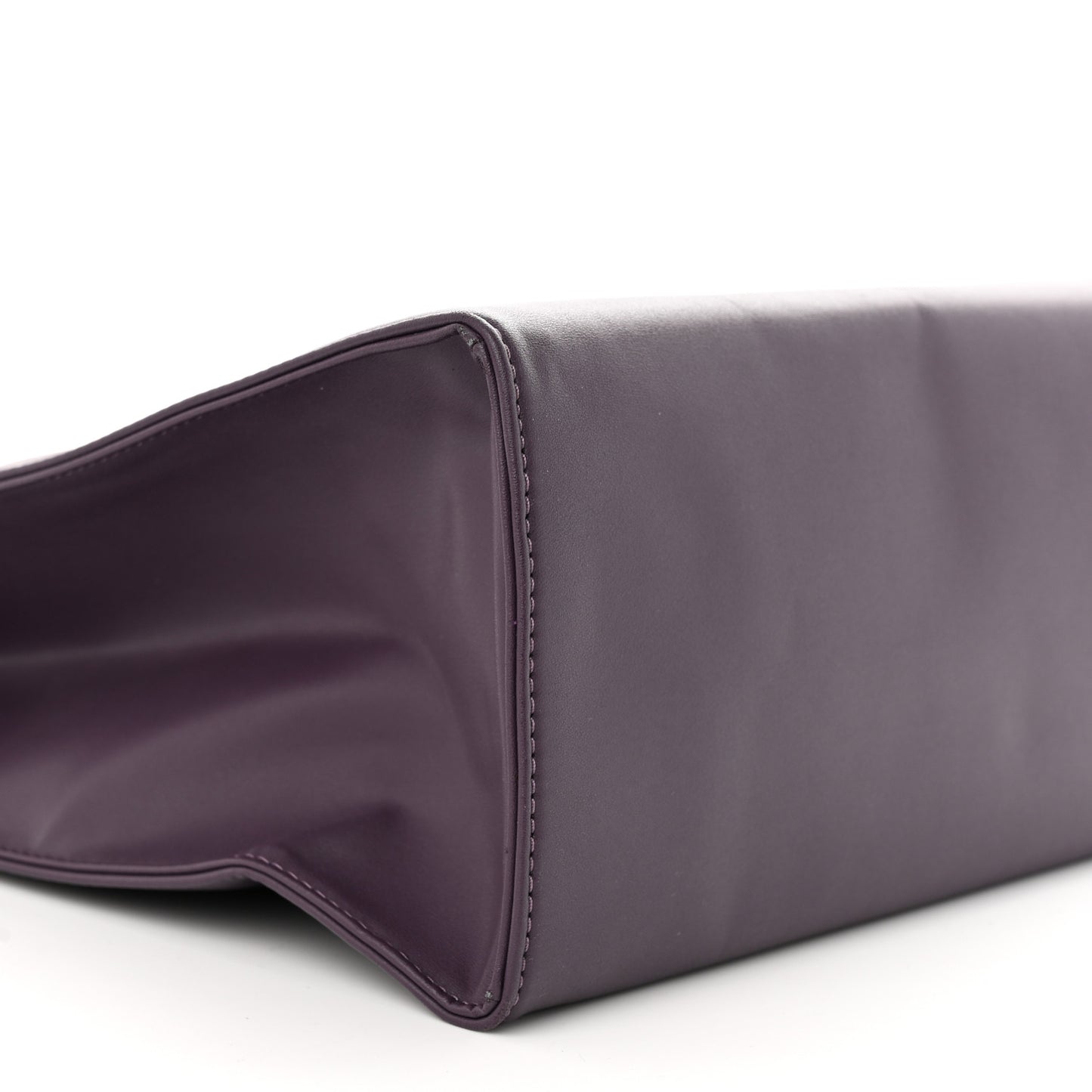 Vegan Leather Medium Shopping Bag Eggplant