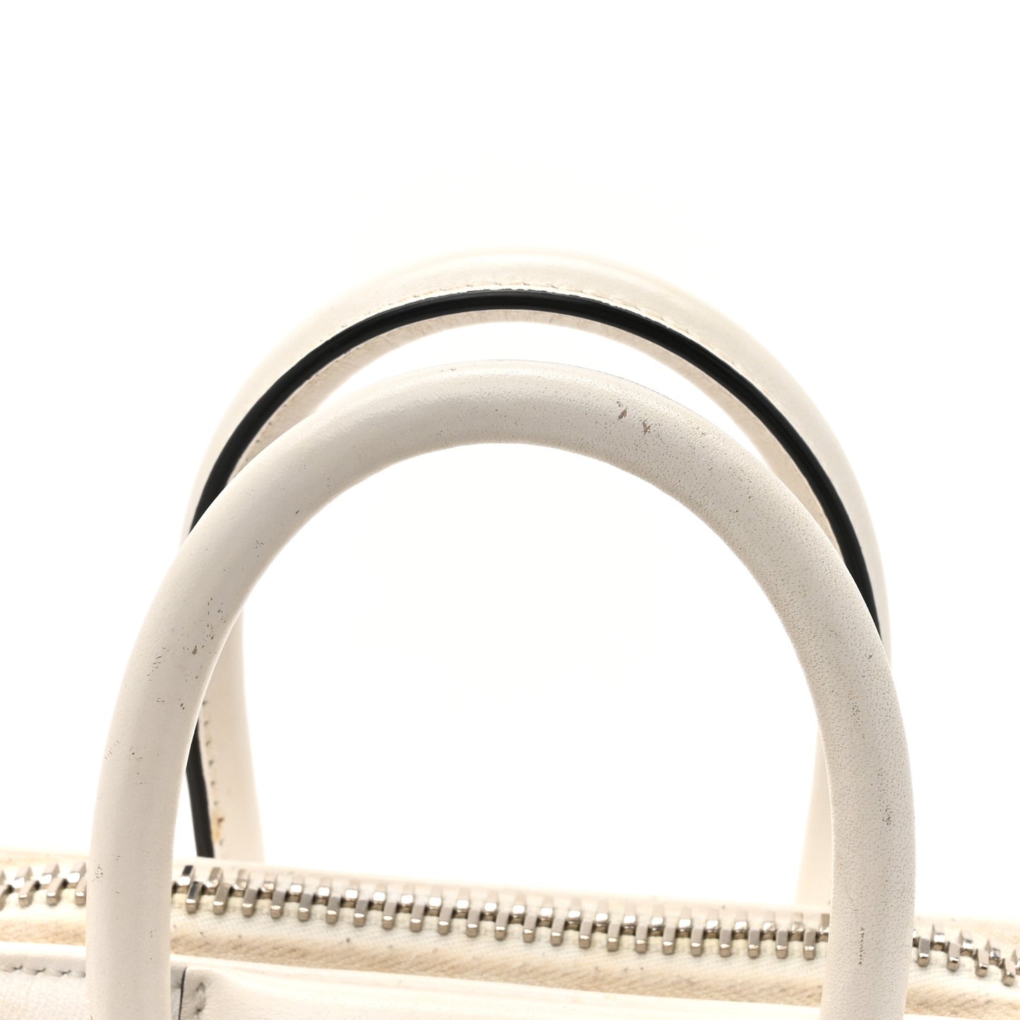 Calfskin Signature Logo Mini Antigona White