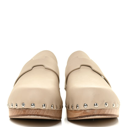 Hermes Calfskin Calya Mules 39 Hetre 2 of 14