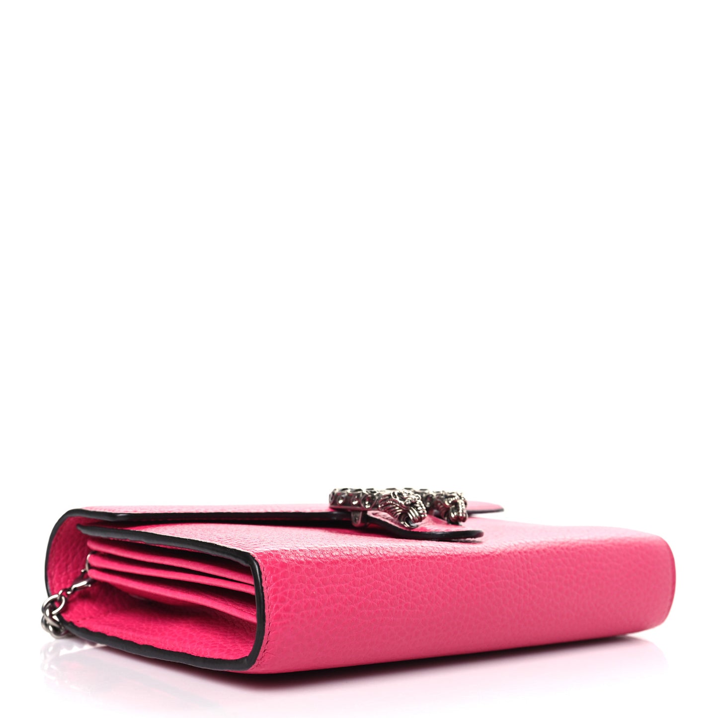 Dollar Calfskin Crystal Mini Dionysus Chain Wallet Box Pink