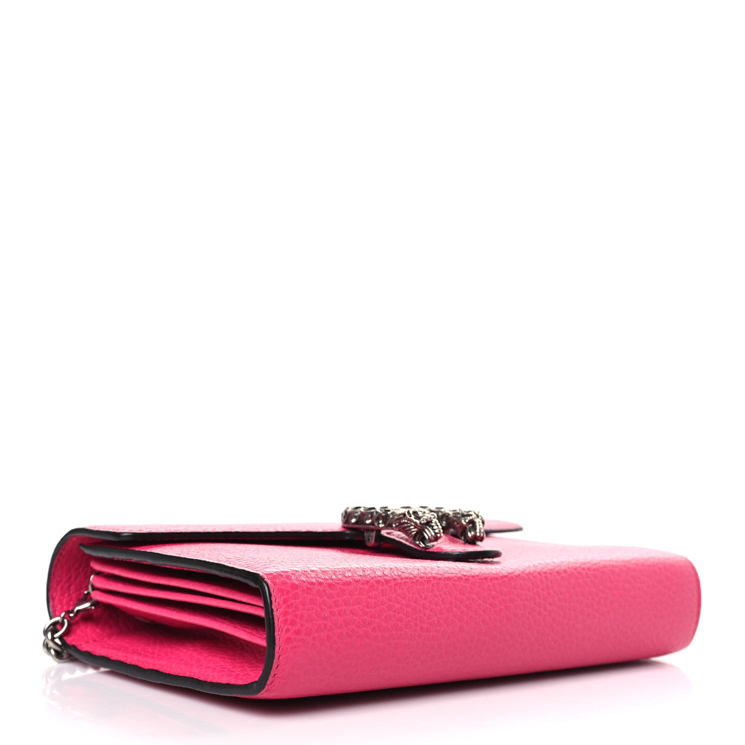 Gucci Dollar Calfskin Crystal Mini Dionysus Chain Wallet Box Pink 4 of 9
