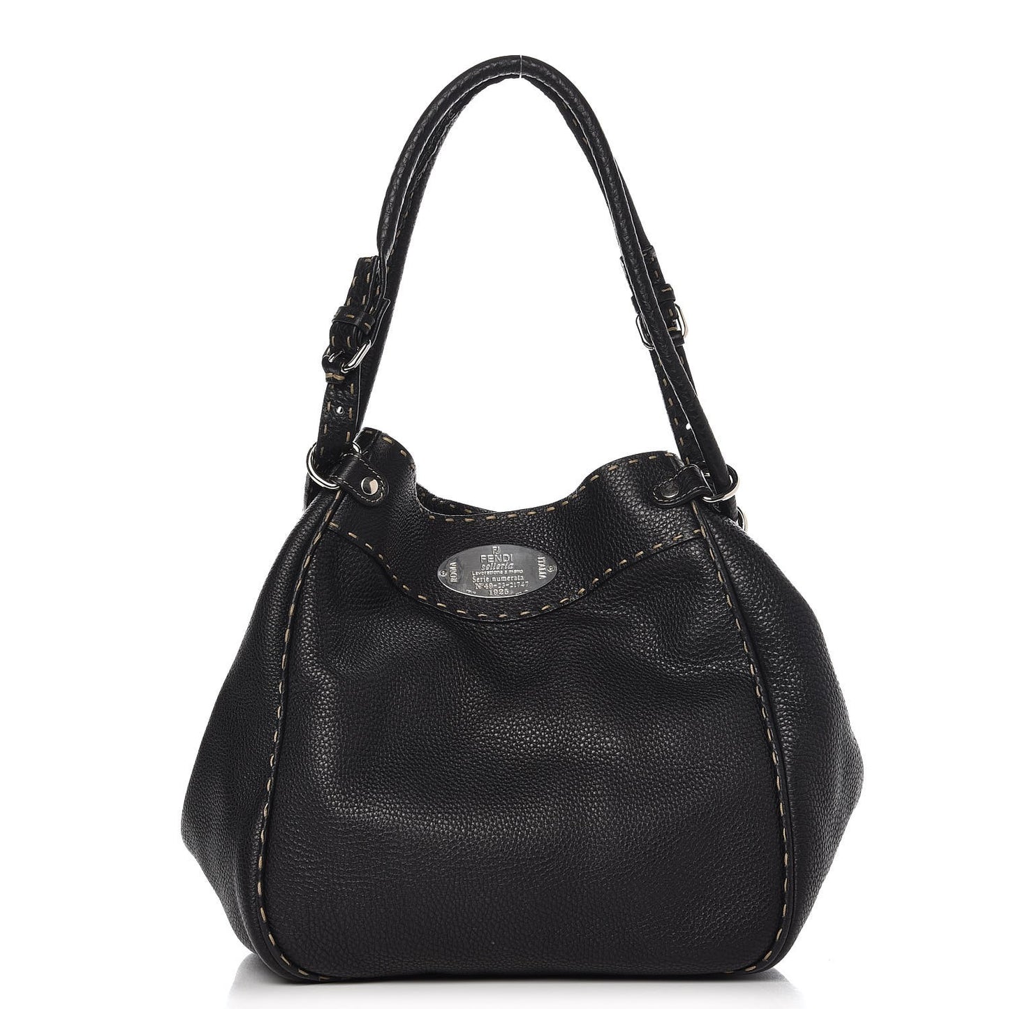 Calfskin Romano Small Selleria Bucket Black