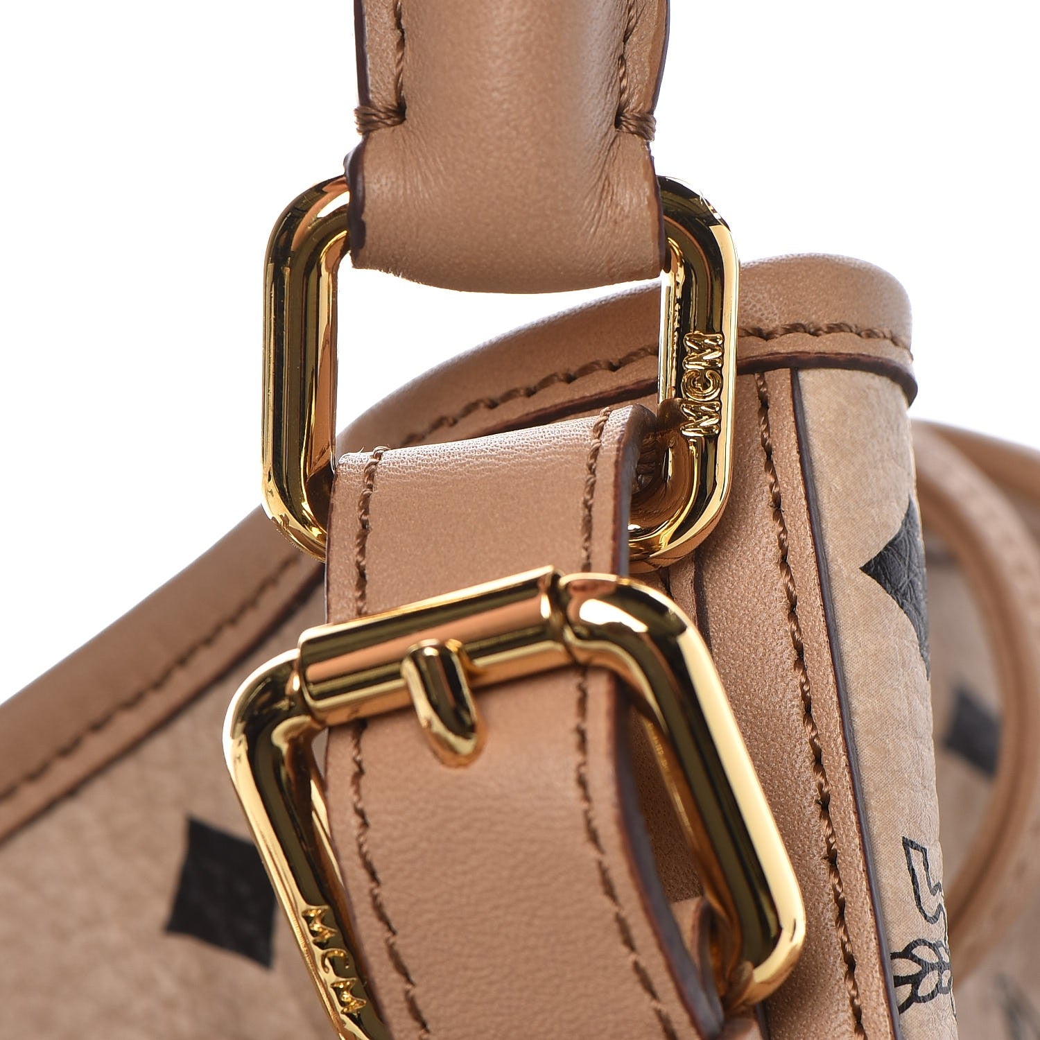 MCM Visetos Medium Drawstring Shopper Beige 15 of 20