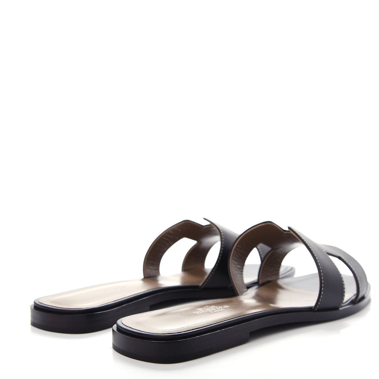 Box Calfskin Oran Sandals 40 Black