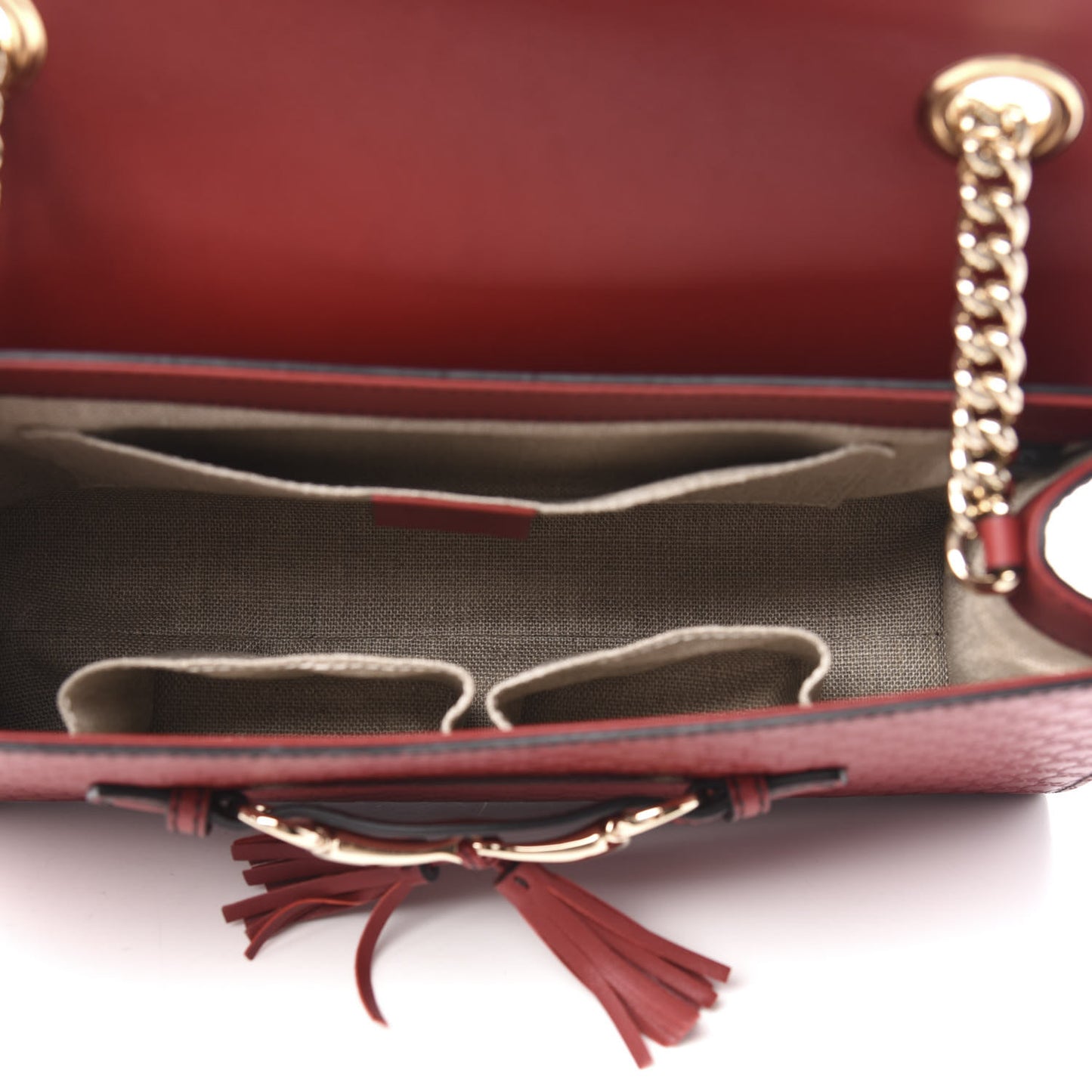 Microguccissima Medium Emily Chain Shoulder Bag Red
