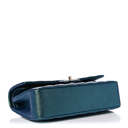 Chanel Iridescent Caviar Quilted Medium Double Flap Green 4 of 10