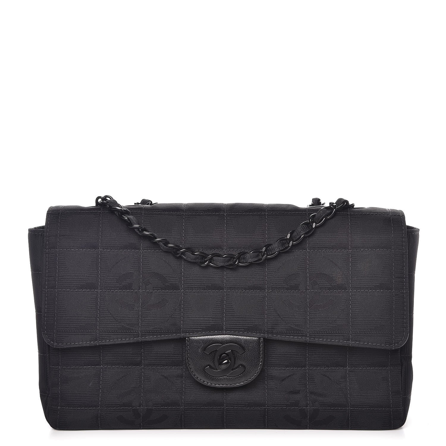 Chanel Nylon Medium Travel Flap Black 1 of 7