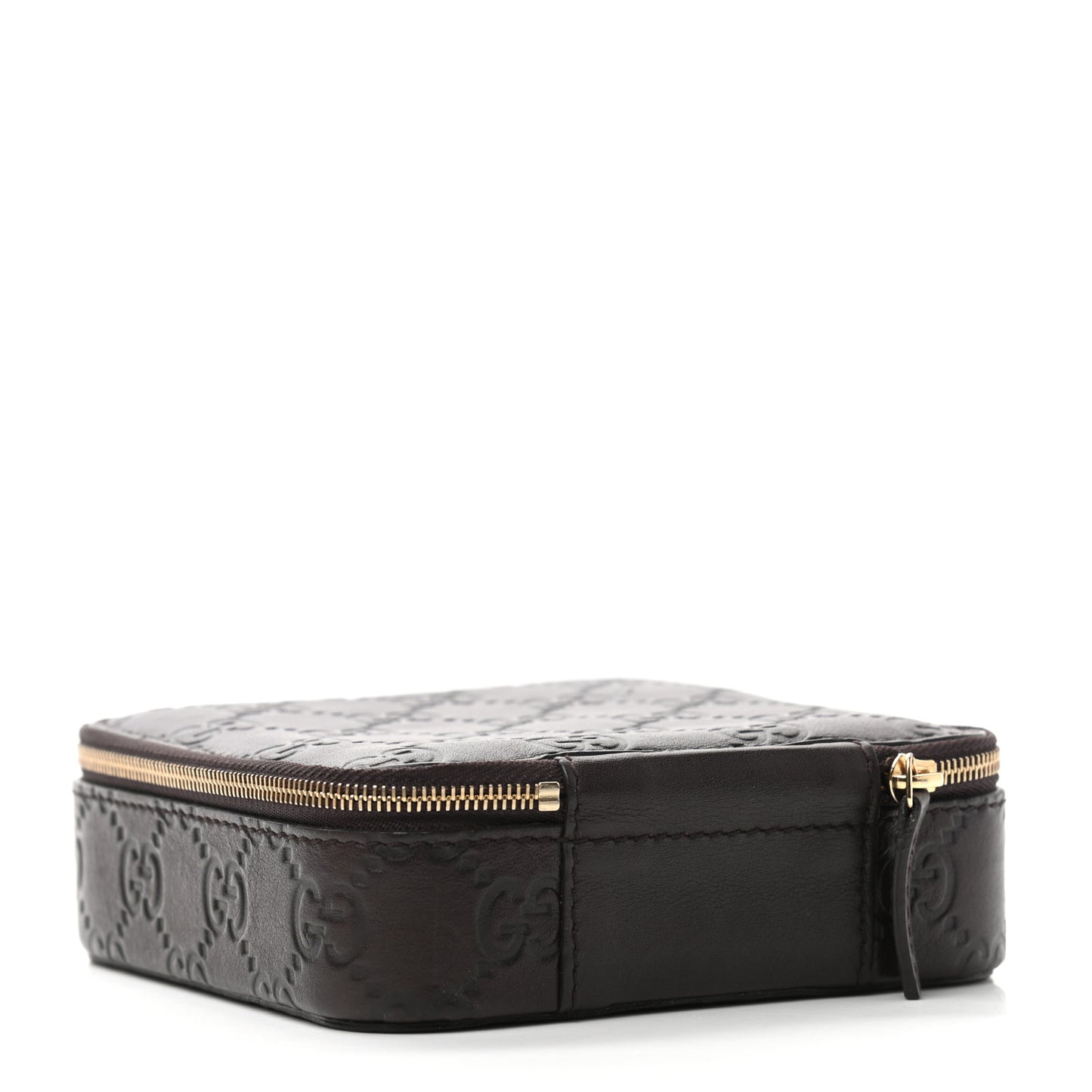 Guccissima Jewelry Case Brown