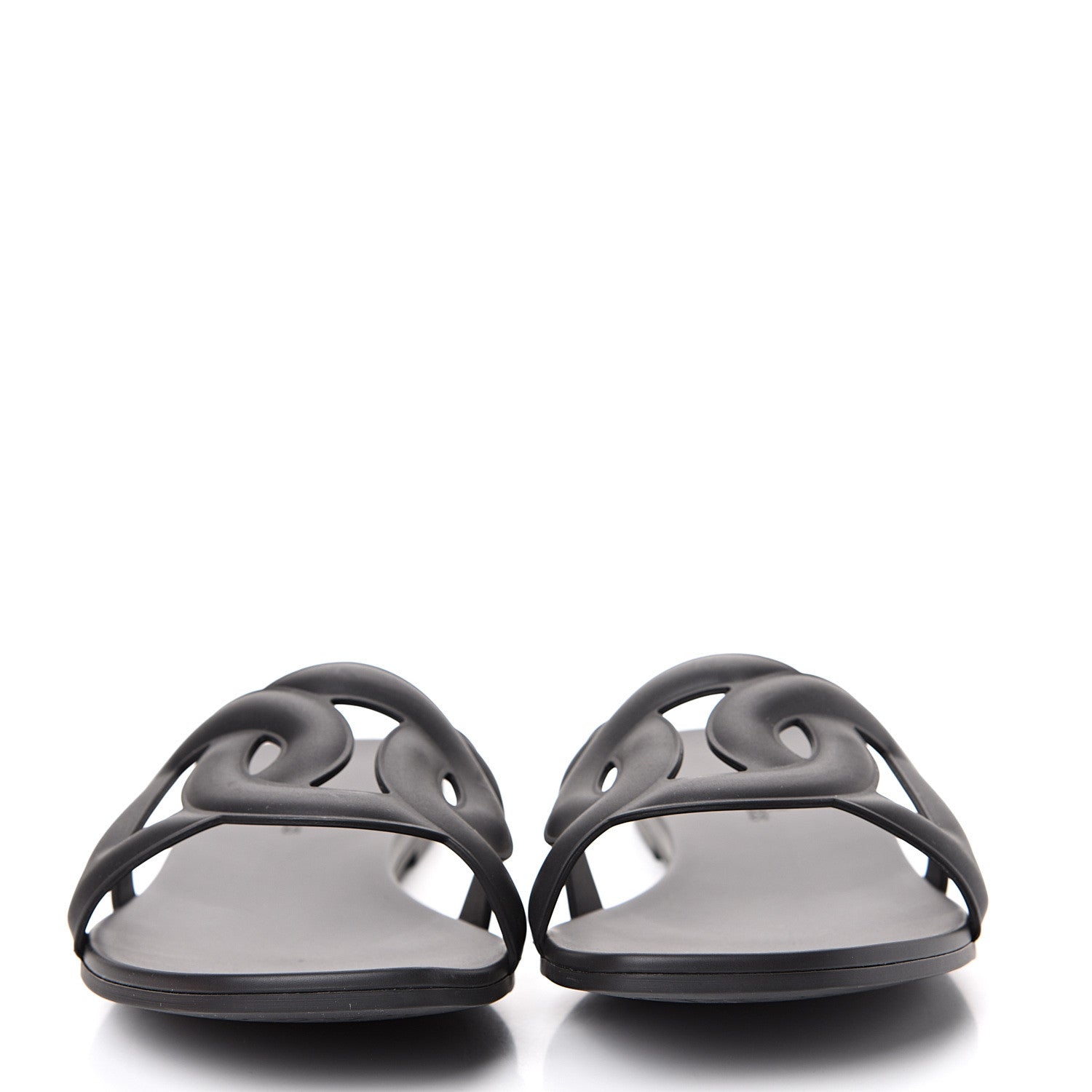 Hermes Rubber Aloha Sandals 41 Black 2 of 8
