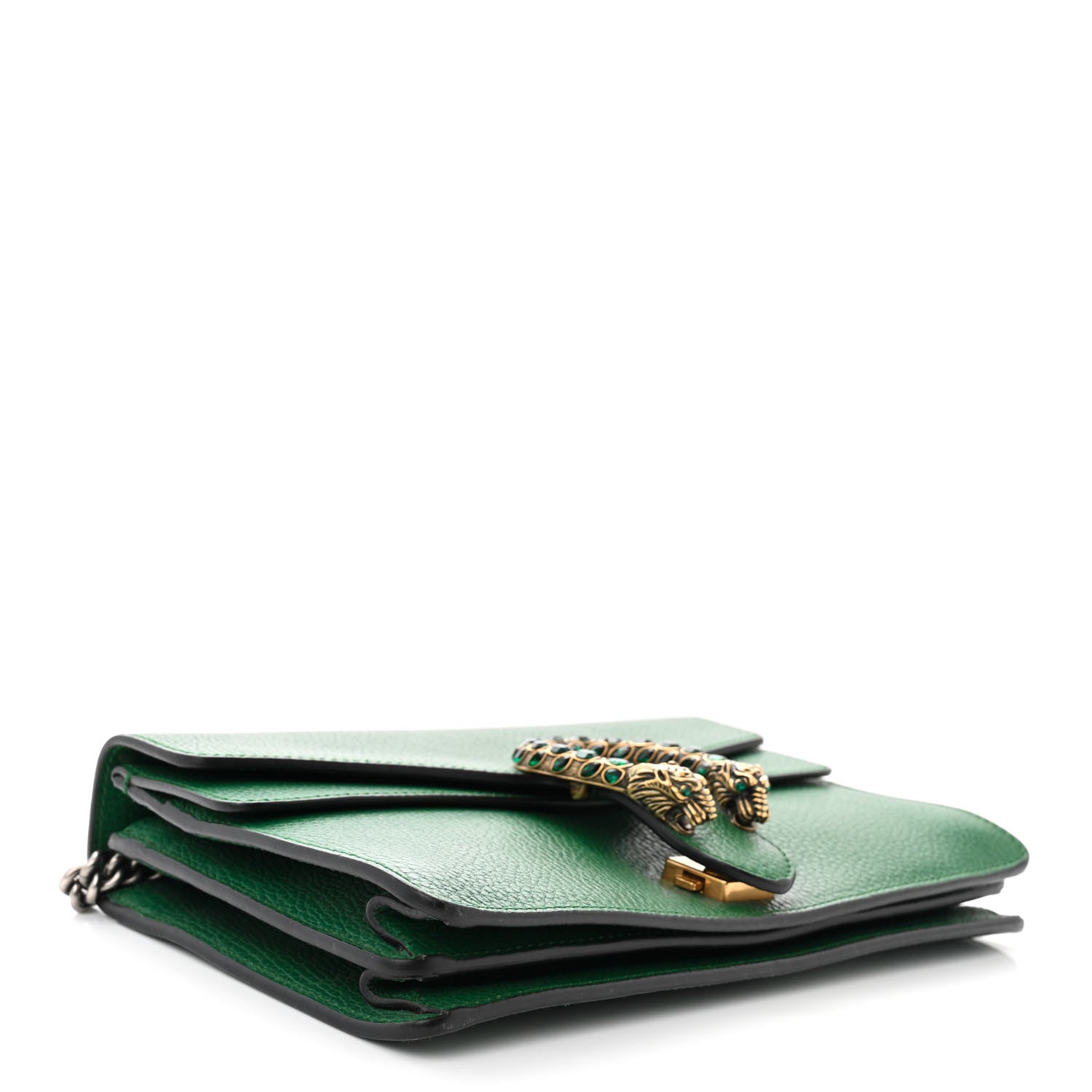 Gucci Pebbled Calfskin Small Dionysus Shoulder Bag Emerald 3 of 12