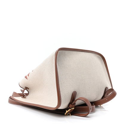 Loro Piana Cotton Canvas Laguna Backpack Natural Caramel Sugar Sun Gold 5 of 10