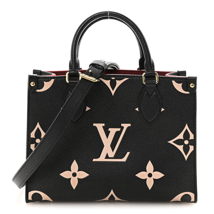 Louis Vuitton Empreinte Monogram Giant Onthego PM Black Beige 1 of 9