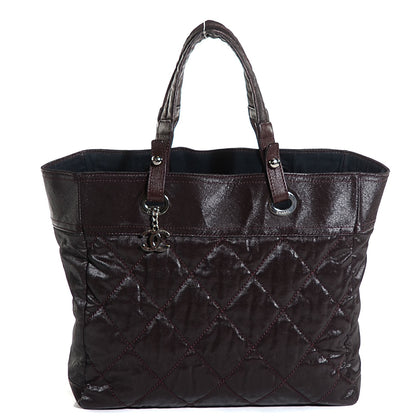 Chanel Coated Canvas Large Paris Biarritz Tote Dark Brown 1 of 19