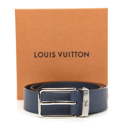 Louis Vuitton Taiga 35mm Pont Neuf Belt 95 38 Blue 7 of 7