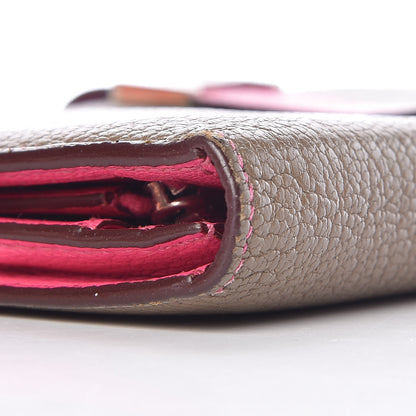 Hermes Chevre Mysore Bi-Color Bearn Gusset Wallet Etoupe Rose Shocking 5 of 14